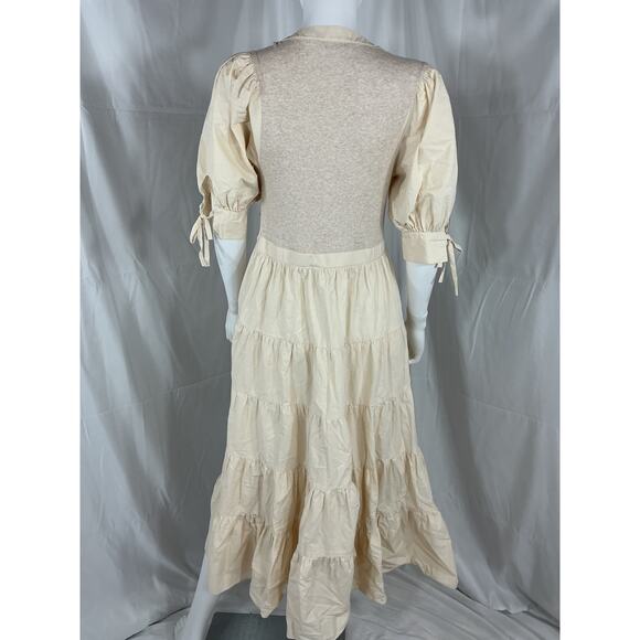 Ulla Johnson White Crew Neck Long Dress Size M - Picture 3 of 4